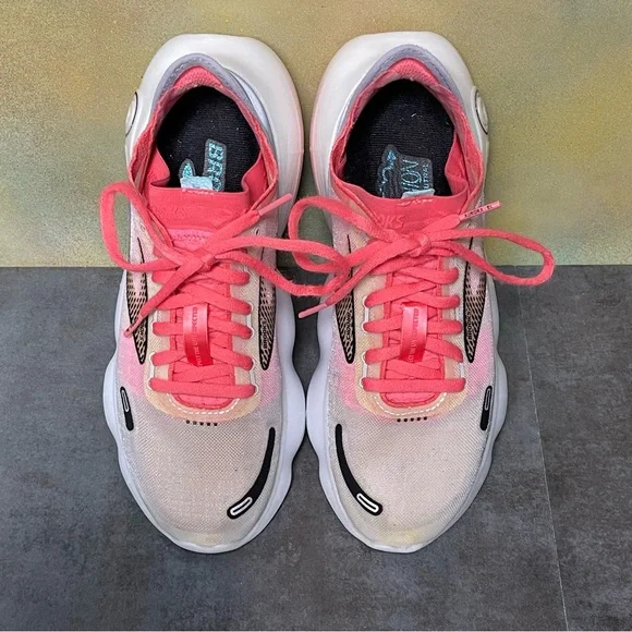 Brooks Aurora-BL Women's Running Shoes Grey/Coral/Black Size 7B - Picture 9 of 16